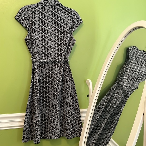 EUC Loft Faux Wrap Dress with Embroidery - Picture 6 of 6